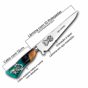 Faca Churrasco Artesanal 10" Nossa Senhora Aparecida 03